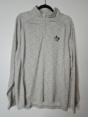 Dallas Stars NHL Hockey Men's Quarter Zip Pullover Grey XL Levelwear